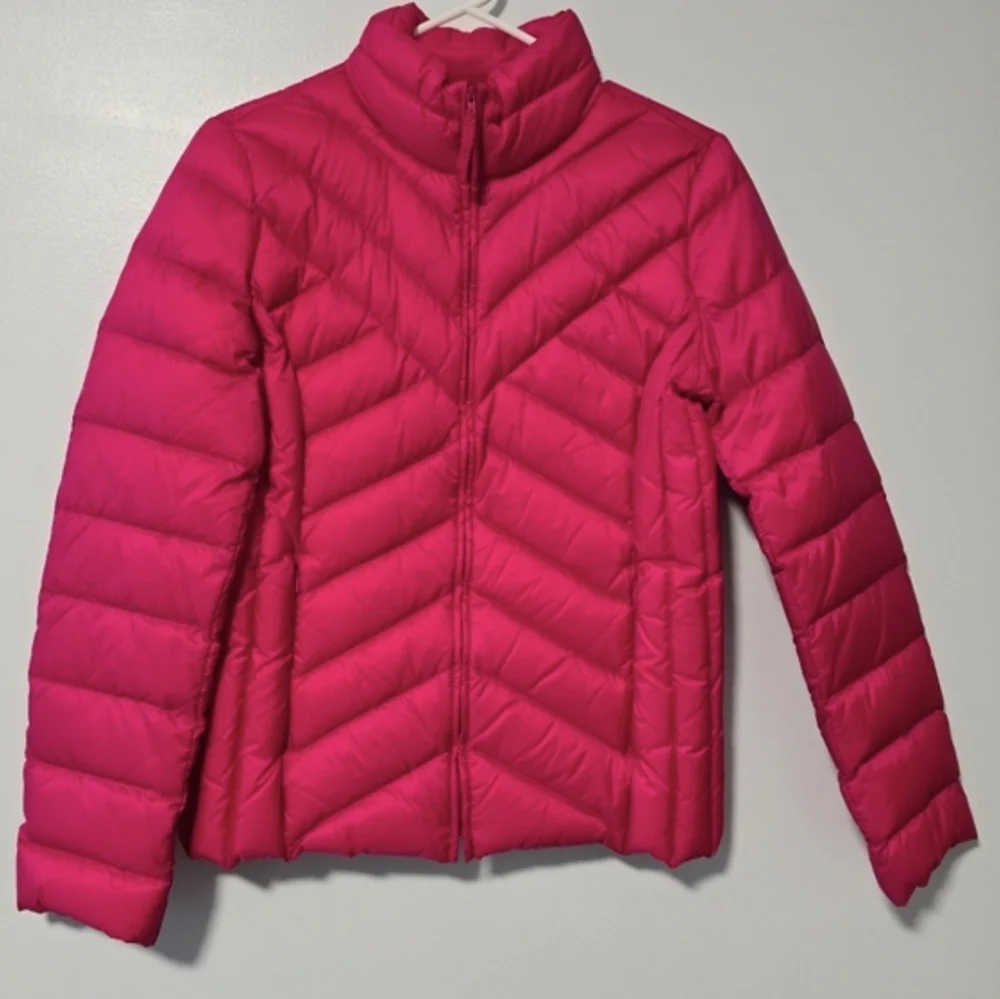 Talbots Bright Pink Puffer Jacket Size S, New - Picture 1 of 14